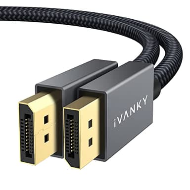 IVANKY Cable DisplayPort 1M, DP Cable 165Hz, alta velocidad [2K @165Hz, 2K @144Hz, 4K @60Hz, 3D] DisplayPort a DisplayPort, nailon trenzado y chapado en oro, compatible con laptop, PC, monitor de