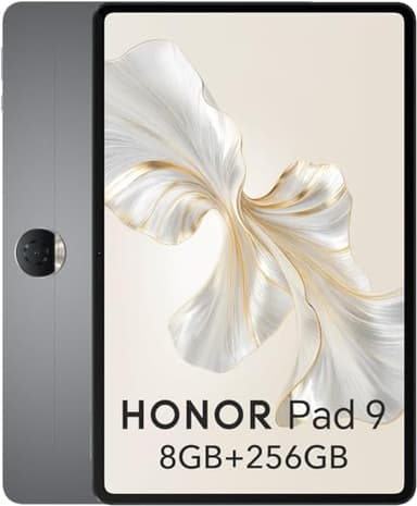HONOR Pad 9 8GB 256GB Tablet, 12.1 Pulgadas 120Hz 2.5K Fullview Display, Snapdragon 6 Gen 1, 8 Altavoces, Cuerpo de Metal, Android 13, Google Service WiFi Tablet, Gris