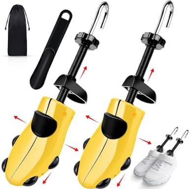 BGIUSQF 2 PCS Hormas para Zapatos de Mujer, Ensanchador de Zapatos, Ensanchador de Botas de Plástico, Justable Longitud y Anchura, Horma para Zapatos with Calzador de Zapatos, 35-41