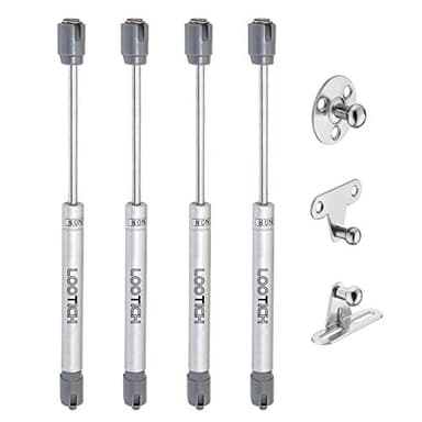 LOOTICH 80N Hidráulico Amortiguador Piston de Gas Resorte para Puertas Armario Muebles de Cocina Elevación Neumática Lid Stay Apertura Suave Bisagra Paquete de 4