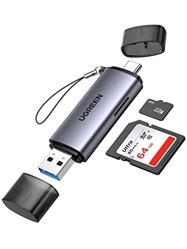 UGREEN Lector Tarjetas Tipo C USB 3.0 2 en 1 Adaptador Tarjeta de Memoria SD y Micro SD Card Reader Type C Compatible con Macbook Pro Air iPad Pro iPhone 16 15 Plus Pro MAX Galaxy S24 S23