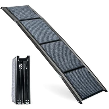 CO-Z Rampa para Perros para Coche, 170 cm Rampa Plegable para Mascotas de hasta 90 kg, Rampa para Coche con Superficie Antideslizante, Escalera Portátil para Perros para Coche SUV Camioneta Cama Sofá