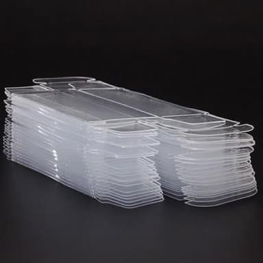 50 unidades de 1/64 escala modelo de coche caja de exhibición transparente de juguete caja de exhibición de coche cajas de plástico de PVC transparente 1/64 protector para Hot Wheels and Matchbox