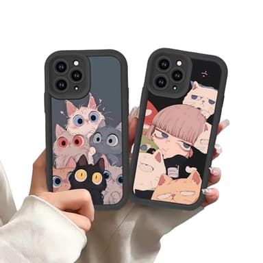 Yimctoie 2 Piezas Funda para Samsung Galaxy S23 5G 6.1'', Carcasa con Kawaii Anime Diseño Aesthetic Lindo Animal Dibujos Cover Antigolpes Anti-arañazos Suave TPU Bumper Case, Girl