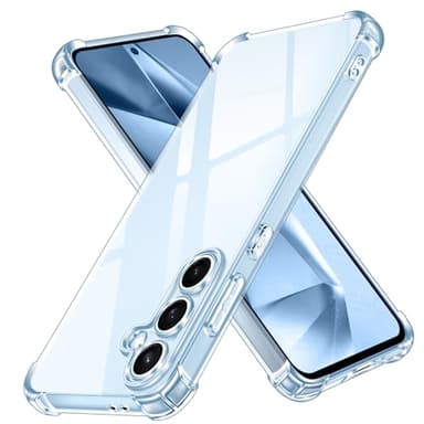 ivoler Funda para Samsung Galaxy S24 FE 5G (No para Samsung Galaxy S24), Carcasa Protectora Antigolpes Transparente con Cojín Esquina Parachoques, Suave TPU Silicona Caso Delgada Anti-Choques Case