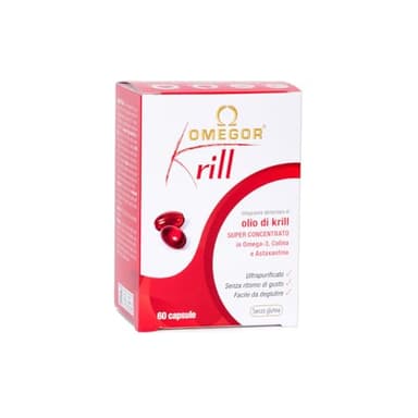 Aceite de Krill Omega 3 IFOS Certificado - OMEGOR Krill Oil Omega3 EPA y DHA con Fosfolípidos, Colina y Astaxantina de Alta Biodisponibilidad - sin Sabor a Pescado (60 Cápsulas)