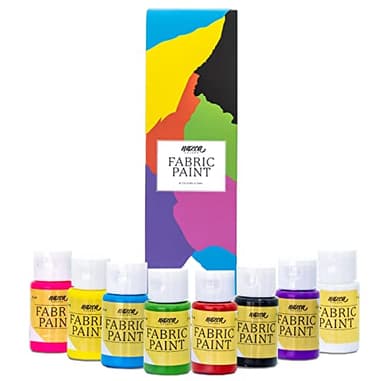 Nazca Colors Pintura Textil Permanente 8 Colores x 30ml – Pintura Acrílica para Tela y Cuero Ideal para Pintar Ropa, Camisetas, Zapatillas, Jeans, Sneakers y Cualquier Tejido