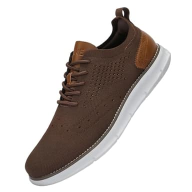 SVNKE Zapatos de Cordones Zapatillas de Vestir Clásico Oxfords Formales Derby para Hombre Boda Negocios Marrón Oscuro 40