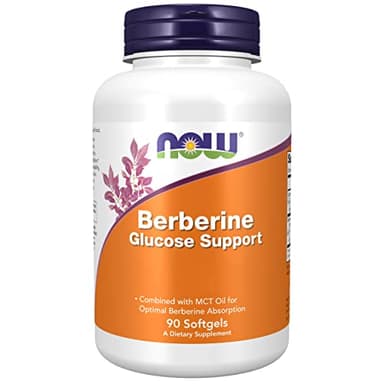 Now Foods, Berberine Glucose Support, HCl de Berberina, 400mg, 90 Cápsulas blandas, Probadas en Laboratorio, Sin Gluten, Sin Soja, no GMO