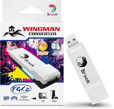 Mcbazel Brook Wingman FGC 2 Convertidor para PS5, Controlador con Cable PS5/PS4/XBox Series X|S/Xbox One/Xbox Elite/NS Switch/Arcade Stick a PS5/PC con Windows