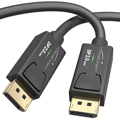 KabelDirekt - Cable DisplayPort 2.0 8K - 1m - Cable DP 2.0 con blindaje especial A.I.S. para PC de juegos/laptops de juegos y alta resolución 4K / 8K o super rápido 144Hz, 240Hz o 360Hz