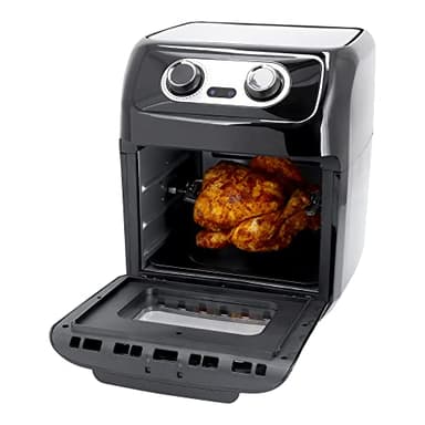 Freidora de Aire Caliente Just Perfecto XXL 12L – Airfryer 200°C - 12 programas - Air Fryer 1800W con parrillas rotatorias con Accesorios e Iluminación - Freidora de Aire Caliente sin Aceite Airfryer