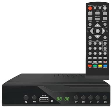 2024 Nuevo Español TDT Decodificador Televisión UHD DVB-T T2 O T3 Tuner MPEG-4 2 HD Receptor, Sintonizador de Digital Terrestre, Receptor Alta definición Full HD 1080p Dolby/MPEG-2/4 (JN-821T2)