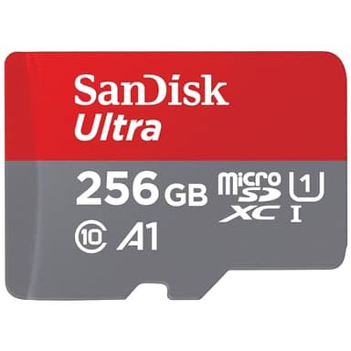 SanDisk Ultra Tarjeta Micro SDXC 256 GB + adaptador SD (Compatibles con tabletas y móviles Android, UHS-I, hasta 150 MB/s, Video Full HDD, Clase A1 de rendimiento, Class 10, U1)
