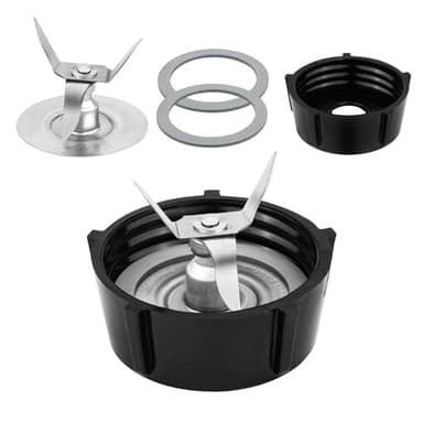 Piezas de Repuesto para Licuadora Oster, Cuchillas de Repuesto para Licuadora con Tapa de Base de Tarro y 2 Juntas Tóricas de Goma Compatible con Oster Osterizer Licuadoras Accesorios