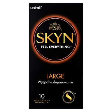 SKYN® Large (XL/King Size) Preservativos Sin Látex De Talla Grande - Pack de 10 x 1