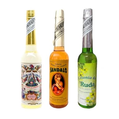 FAMILYCOM Pack Florida Agua de Perú Original, Agua Sandalo y Agua Ruda. Pack 3 Botellas de 270ml. Murray Y LanMan. Amarilla Original de Perú. Agua De Colonia.