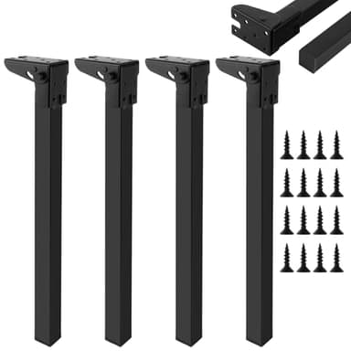 MUXHEL 4 patas de mesa plegables, 40 cm, patas plegables de metal, patas plegables para muebles, patas de mesa plegables, patas plegables de metal, para mesas, mesa de comedor, mesa de café,