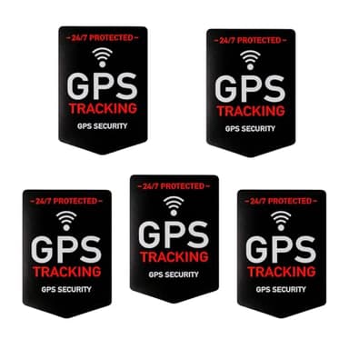 5 Pegatinas Antirrobo con Chip GPS para Bicicleta/Moto/Coche Adhesivos de Localización 5x3.5 cm Negro Brillante Compatible con Sistemas de Rastreo GPS para Bicicleta de Montaña Resistente a Agua/UV