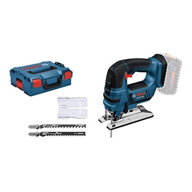 Bosch Professional 18V System GST 18V-LI B - Sierra de calar a batería (2700 cpm, profundidad de corte 120 mm, sin batería, en L-BOXX)
