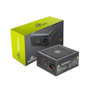 YEYIAN Pegasus 850W Fuente de Alimentación PC Modular 80+ Oro | PCI-E Gen 5 | ATX 12V Ver 3.0 | 80 Plus Gold | Cables Planos | Ventilador 140mm | PC Gaming Compatible RTX 4070 Ti / 4080/4090 (Negro)
