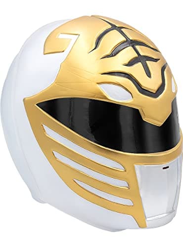 Funidelia | Casco Power Ranger Blanco para hombre Superhéroes, Dibujos Animados - Accesorios para adultos, accesorio para disfraz - Blanco