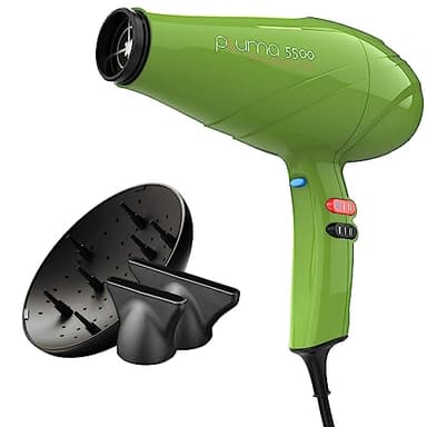 GA.MA Italy Professional, Pluma 5500 Endurance Ion, Secador de Pelo Profesional con Motor de corriente alterna Italiano de 2400 W, tecnología Ion Plus para un Cabello brillante, Color Negro