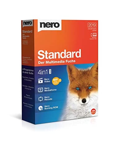 Nero Standard 2019 - multilingüe 23 idiomas | Edición de vídeo | Grabación | Conversión ( MP3, MPEG4 ) | Software multimedia | Windows 11 / 10 / 8 / 7
