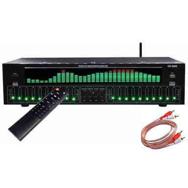 XUCS Ecualizador Digital De 31 Bandas, Ecualizador Gráfico Estéreo, Analizador De Espectro Musical, Decodificación De Audio Digital Coaxial Óptico Bluetooth 5.4, Reducción De Ruido
