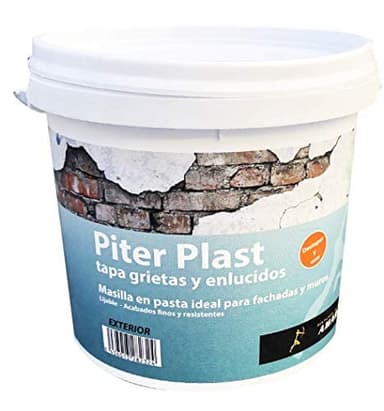 Masilla en Pasta Exterior - Piter plast al Uso. Sirve para tapar agujeros, grietas y fisuras (1 kg.)