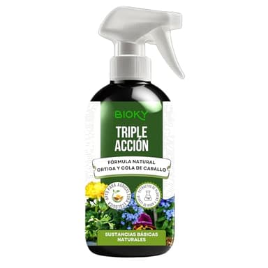 Triple Acción 1L – Spray Purín de Ortiga + Cola de Caballo para Plantas – Listo para Usar – Efecto Insecticida, Acaricida y Fungicida – Sustancias Básicas en Agricultura Ecológica