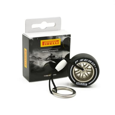 F1 Pirelli Motorsport - Llavero con rueda de goma, color blanco
