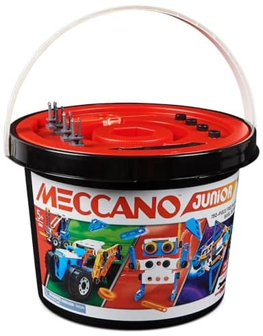 MECCANO - Kit Piezas Construcciones Junior: 150 Piezas para Construcción de Maquetas Steam y 2 Herramientas - 6069254 - Regalo Niños 5 Años + - Juguetes Niños 5 años +