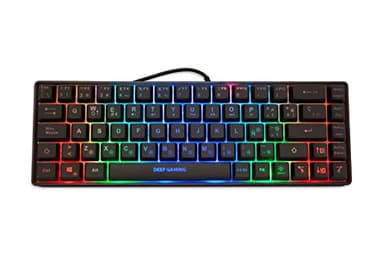 DeepGaming TM065 - Teclado 65% RGB Compacto con Sonoridad de Teclado Mecánico y Suavidad de Membrana, 69 Teclas (19 Anti-Ghosting), 10 Modos de Iluminación, TKL, Alámbrico USB.