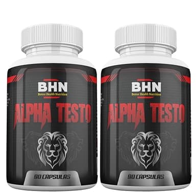 BHN Potenciador Hombre - Energía, Fuerza, Resistencia Y Duración - Alta Dosis - Maca + Tribulus Terrestris + Ginkgo Biloba + Ashwagandha y Más - 180 Cápsulas