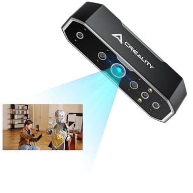 Creality CR-Scan Otter Escáner 3D, para impresora 3d, 0.02 mm de alta precisión, área de escaneo de 10-2000 mm, Velocidad de 20 fps, Anti vibración, Escaneo rápido a todo color, para Mac Windows
