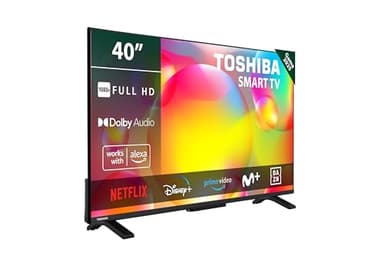 Toshiba 40LV2463DG Smart TV de 40", con Resolución Full HD (1920 x 1080), HDR, Compatible con Asistente de Voz Alexa y Google, Bluetooth