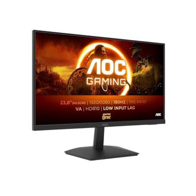 AOC Gaming 24G15N, Monitor Full HD de 24 Pulgadas, 180 Hz, Fast VA, 1 ms, sincronización adaptativa, HDR10, bajo retraso de Entrada (1920x1080, HDMI 2.0, DisplayPort 1.4)