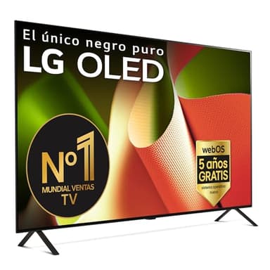 LG OLED55B46LA.AEU, 55", OLED 4K, Serie B4, 3840x2160, Smart TV, WebOS24, Procesador a8, Dolby Vision, Dolby Atmos, TV Gaming, 120 Hz, AMD FreeSync, Negro