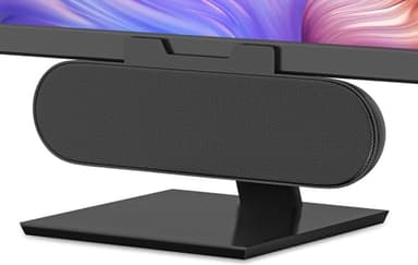 ADELGO Altavoz de PC USB, Altavoces portátil para Ordenador de sobremesa, Mini Barra de Sonido, Altavoces pc con diseño de Clip para Monitor, Plug and Play