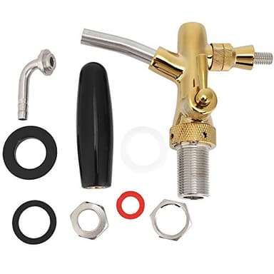 Grifo de barril de cerveza, MAGT G5/8 rosca de latón, acero inoxidable, grifo de barril de cerveza ajustable para bares en casa, restaurantes