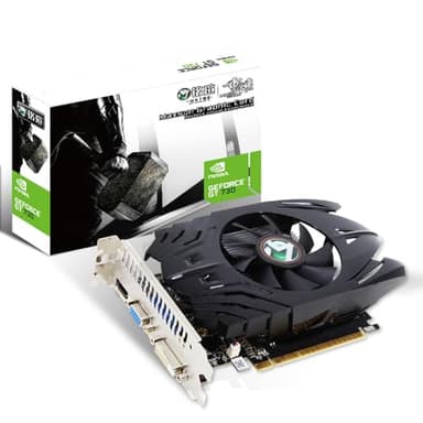 maxsun GeForce GT 730 - Tarjeta gráfica de vídeo (2 GB, GPU, GDDR3, PCI Express, DVI-I, HDMI, VGA, multipantalla 4K)