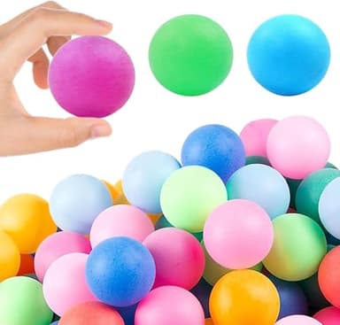 Aoreun 30 Piezas Pelotas de Ping Pong, Pelotas de Ping Pong de Colores Mezclados Pelotas de Ping Pong de 40 mm Pelota de Tenis de Mesa, Pelotas de Tenis Mesa para artesanía Pong Fiestas Juegos de Agua