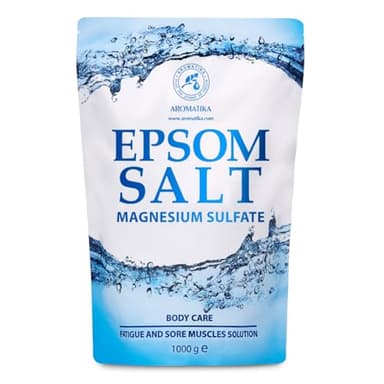 Sal de Epsom 1000g - 100% Pura & Natural - Fuente Concentrada de Magnesio - Relajación & Recuperación Muscular - Desintoxicación - Cuidado del Cuerpo - Cura - Mejor Buen Sueño