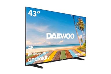 Daewoo 43DM60UA - Android TV 43 Pulgadas 4K HDR, Dolby Vision & Dolby Atmos, Chromecast Built In, Bluetooth, Compatible con Google Assistant