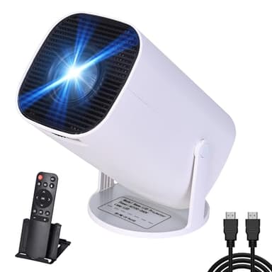 Projector Portable 4K Proyector Portatil Mini con Android 11 y Netflix Movil TV Projetores Portateis Miniproyector Smart Integrado Retroproyector Compatibile con iPhone, WiFi 6 BT 5.0 + Soporte Móvil