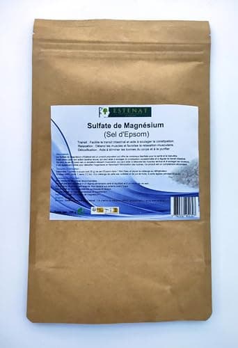 Sulfato de magnesio (Sal de Epsom) 150G - Suplemento dietético en polvo - 60 dosis diarias - Esténat