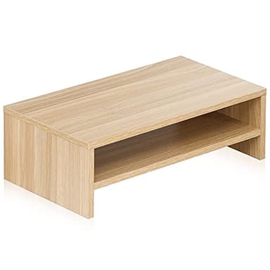 FITUEYES Soporte Monitor Elevador Monitor de Madera de 2 Capas L42.5xW23.5xH14cm (Amarillo) DT204201WO