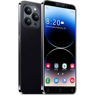 JtQtJ Teléfono Móvil Barato, 5.0'' Android 9.0 Smartphone, Doble Tarjeta, Doble cámara, 16GB ROM (Ampliable a 128GB), 3000mAh batería, Teléfono Móvil de Red 3G/gsm (i15Pro-Black)