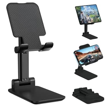 ZSMJAER Soporte Móvil Mesa, Soporte Movil Escritorio de Escritorio Plegable, Soportes para Moviles de Regulável, Puedes Elegir Altura, Inclinación, para Apoyar El Móvil o La Tablet